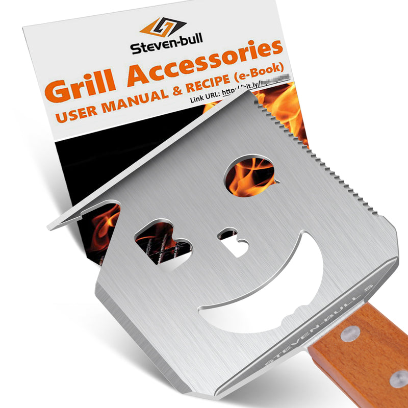 6 In 1 Grillbesteck Set Mit Holzgriff - Multifunktion Grillzubehör Für Outdoor