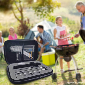 easy to carry on-the-go travel case for outdoors bbq grill ofargo marinade injector syringe kit