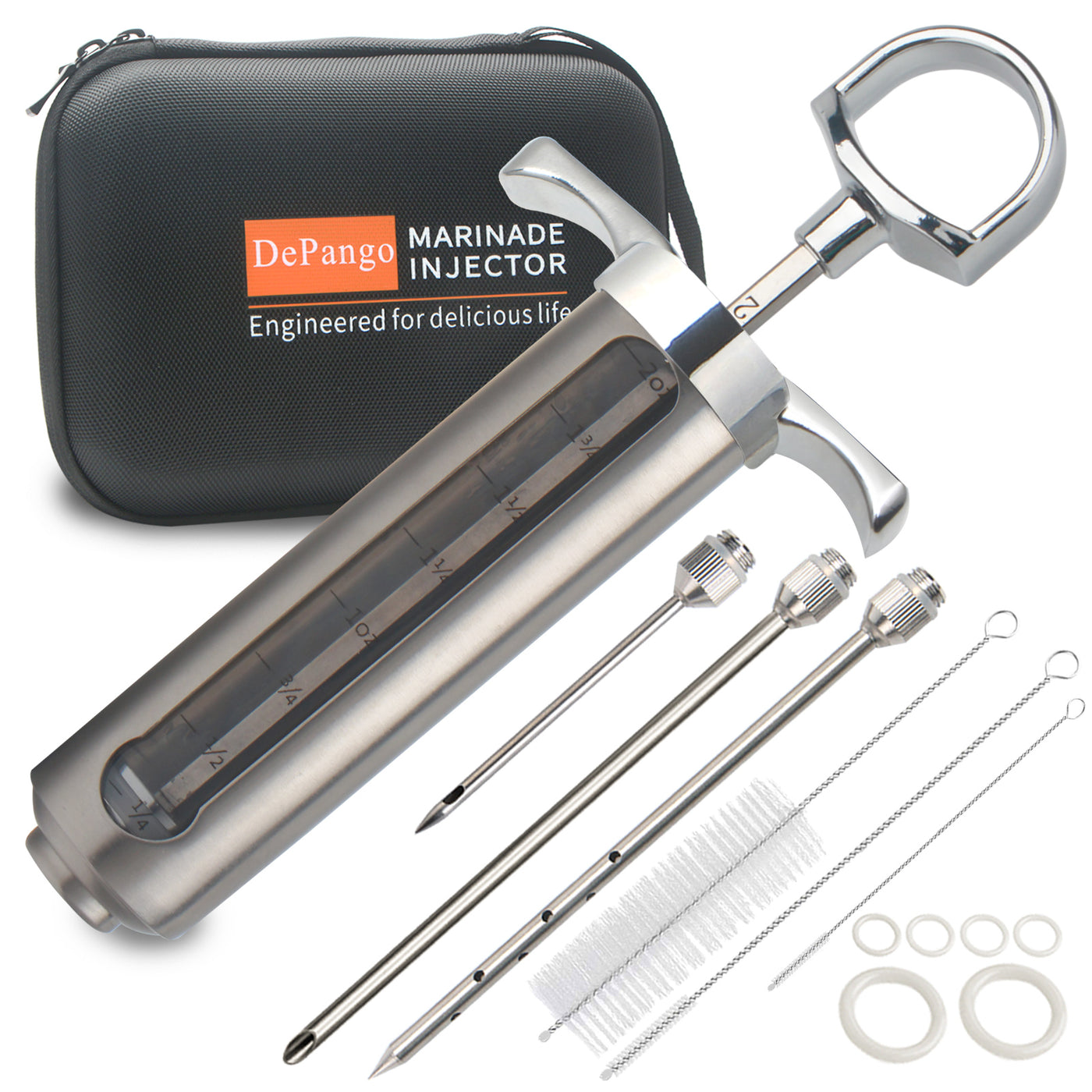 Meat Injector Ham DePango Meat Injector, Stainless Steel Marinade Injector Flavor Syring ...