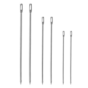 Meat Trussing Needles, Roasting Trussing Needles for Lacing Roast Turkey, Chicken, Pork Skin, Whole Hog, Lamb, and Rotisserie Pig; Two of Each Size 4.9/5.7/7inch, 6pcs in ALL