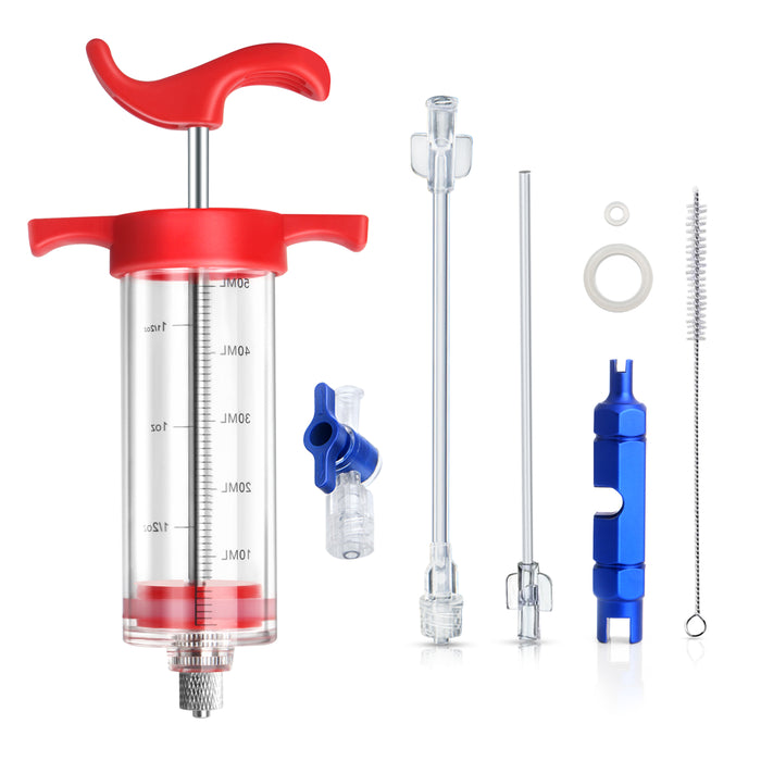 ColCospie Cycling Tubeless Sealant Injector, No Tubes Bike Tire Sealant Syringe 60ML and Bicycle Presta Schrader Valve Core Removal Tool