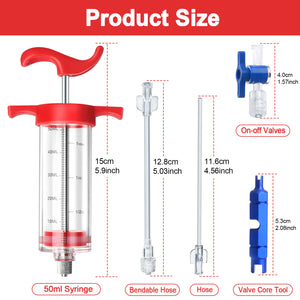 ColCospie Cycling Tubeless Sealant Injector, No Tubes Bike Tire Sealant Syringe 60ML and Bicycle Presta Schrader Valve Core Removal Tool