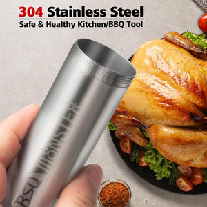 BSQ MONSTER Meat Injector Syringe Kit with 4 Professional Marinade Injector Needles for BBQ Grill Smoker, Turkey and Brisket; 2-oz Large Capacity, Including Paper User Manual, Recipe E-Book (PDF)