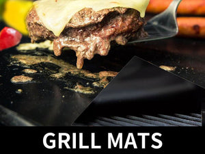  ofargo grill mats black heat-resistant non-stick heavy duty PTEE Teflon fiber on grill grids  