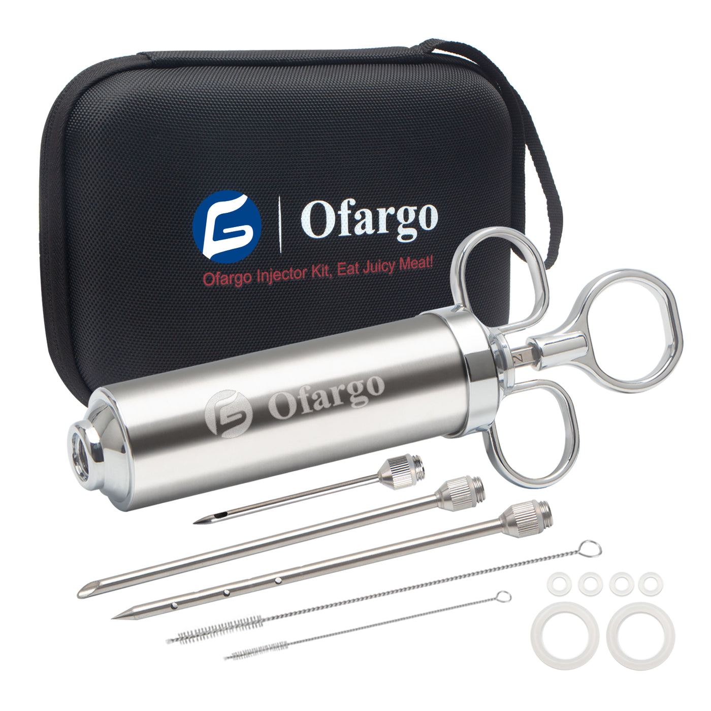 Meat Injection Needles Meat Injector, Meat Injectors for Smoking with 3 Marinade Injector Nee ...