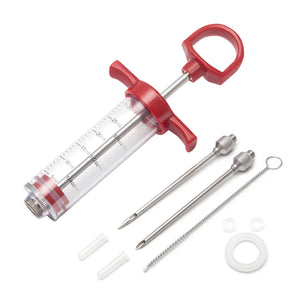 Ofargo Meat Injector Syringe, Meat Injectors for Smoking and BBQ with 2 Marinade Injector Needles; Injector Marinades for Meats, Turkey, Beef; 1-oz; User Manual Included