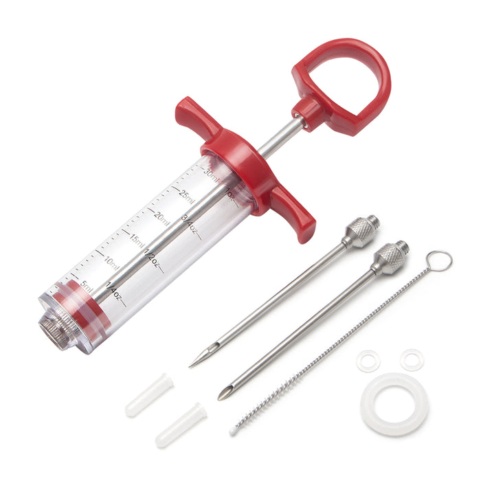 Ofargo Stainless Steel Meat Injector Syringe with 3 Marinade Injector Needles Fo