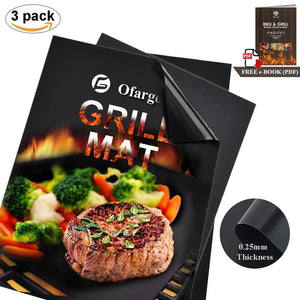 Grill Mats, Non-Stick Reusable 3 Packs