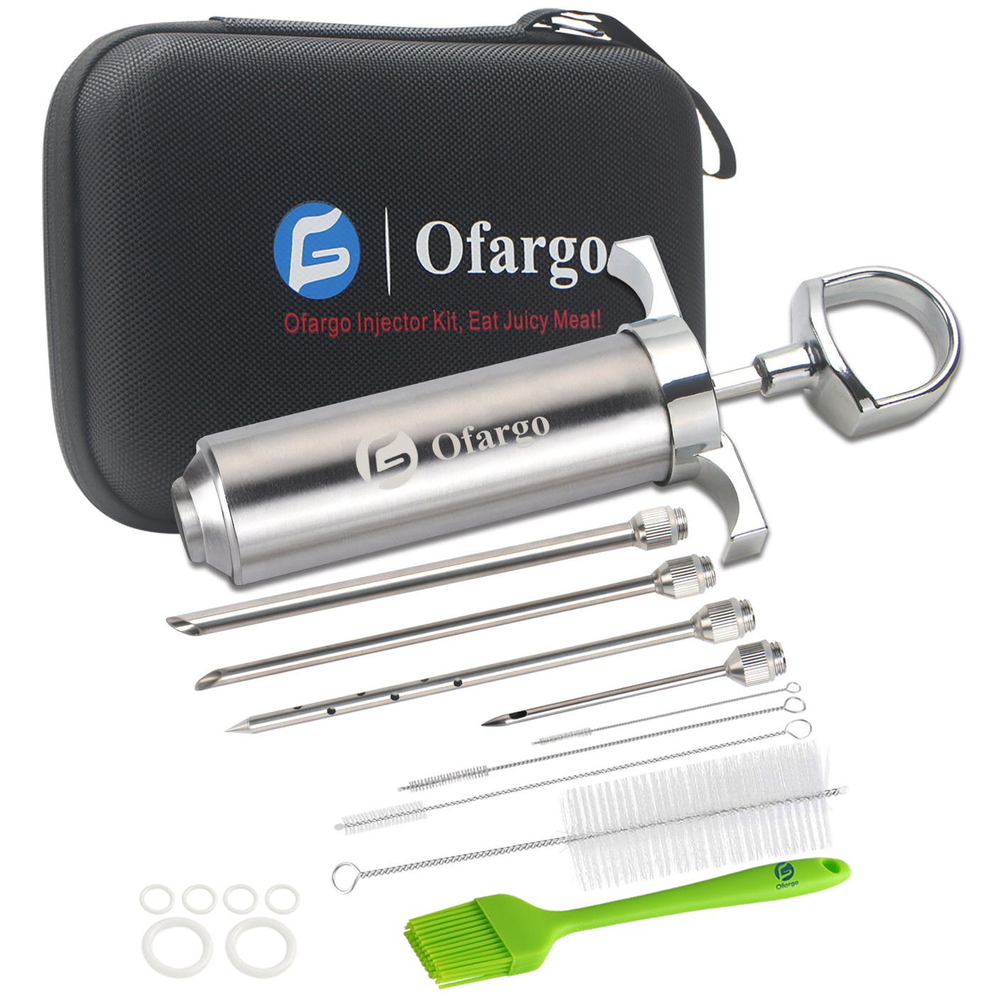 Ofargo Meat Injector, Meat Injectors for Smoking with 3 Marinade Injector  Needles; Injector Marinades for Meats, Turkey, Brisket; 2-oz