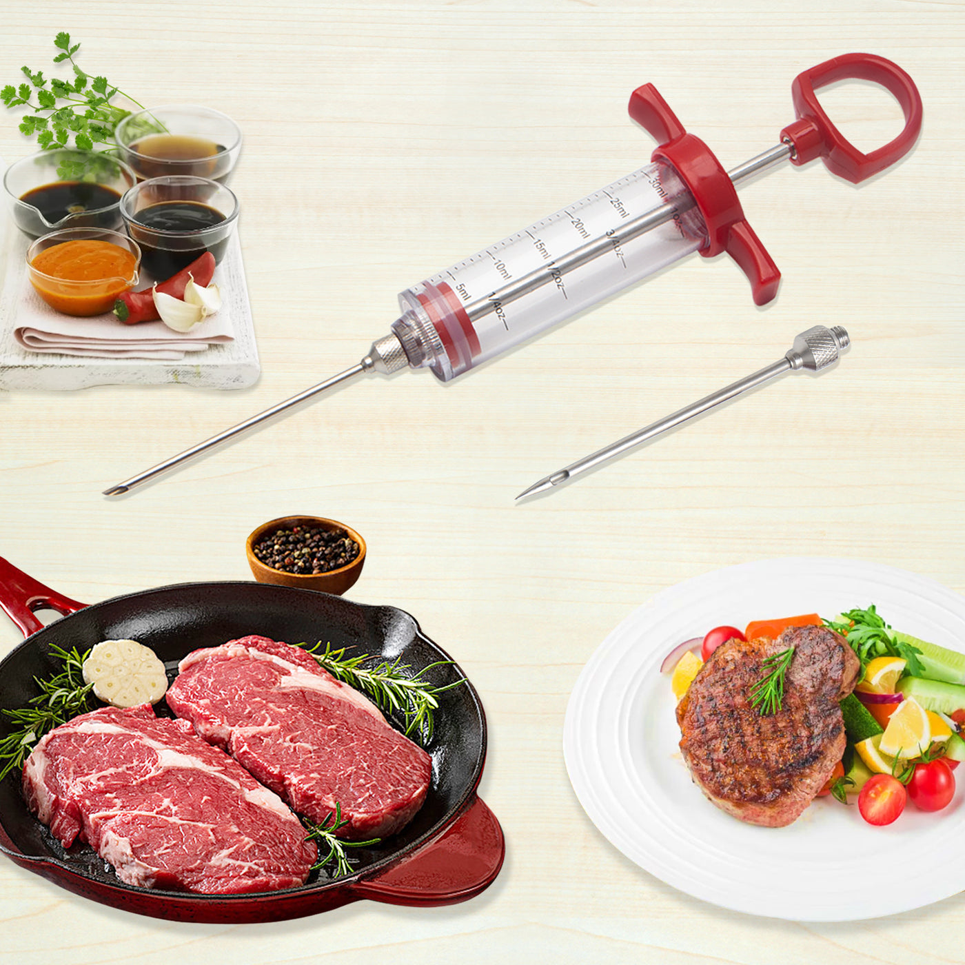 Best Meat Injector Syringe (Food-Safe 304 Stainless Steel) – Ofargo