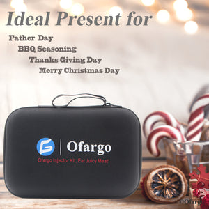 Ofargo Meat Injector Kit for Smoker with 3 Marinade Flavor BBQ  Injector Syringe Needles, Injector Marinades for Meats, Turkey, Brisket; 2-oz; Paper and E-Book (PDF) User Manual Included